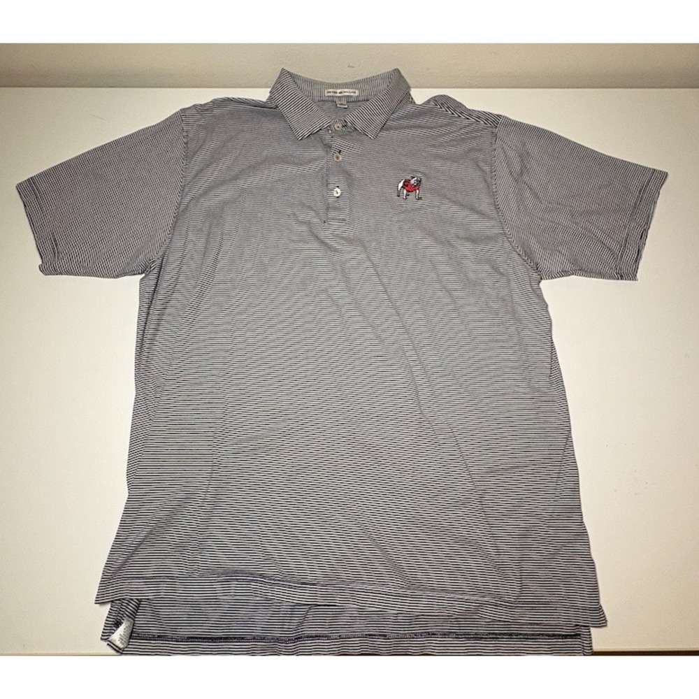 Peter Millar UGA Georgia Bulldogs Polo Shirt | Black/White | XL